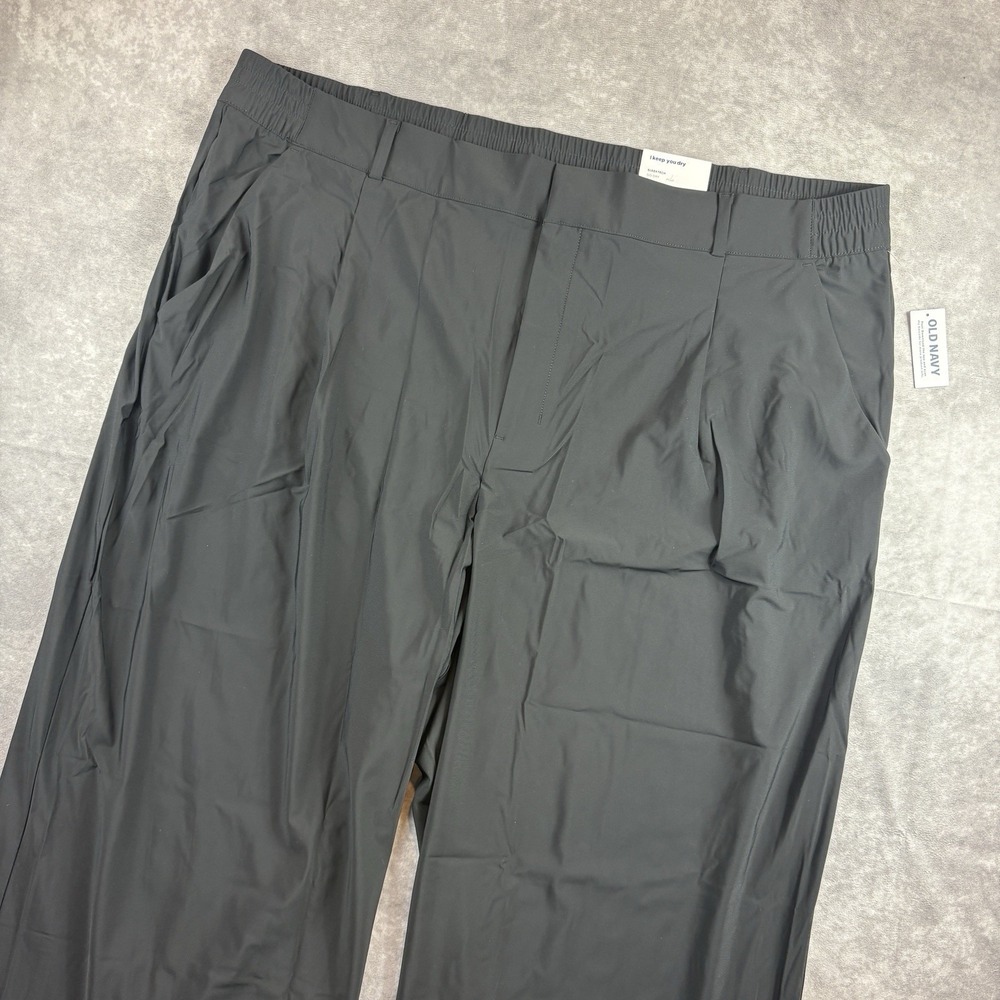Old Navy Pants Women's 2XL Black High-Waisted SleekTech Barrel Ankle Stretch NEW